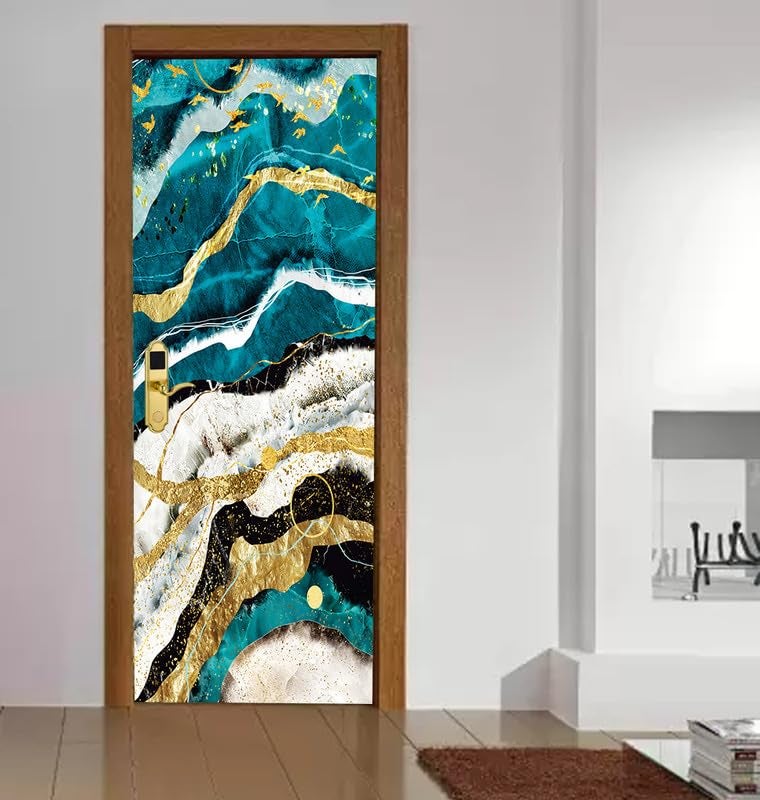 DECOR PRODUCTION Door Wallpaper | Strong PVC Material Decorative Sticker | Wallpaper for Home Doors/Almirah, Home Decor Items etc (Self Adhesive Door Deca, 30x76 Inch)_28 - Image 2