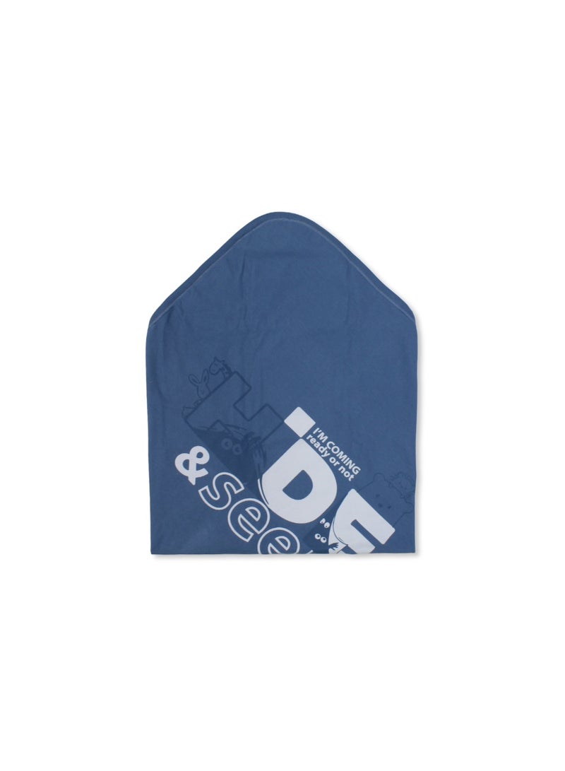 جونيور بطانية قطنية – أزرق فاتح*رمادي بنقشة "الغميضة" - Image 2