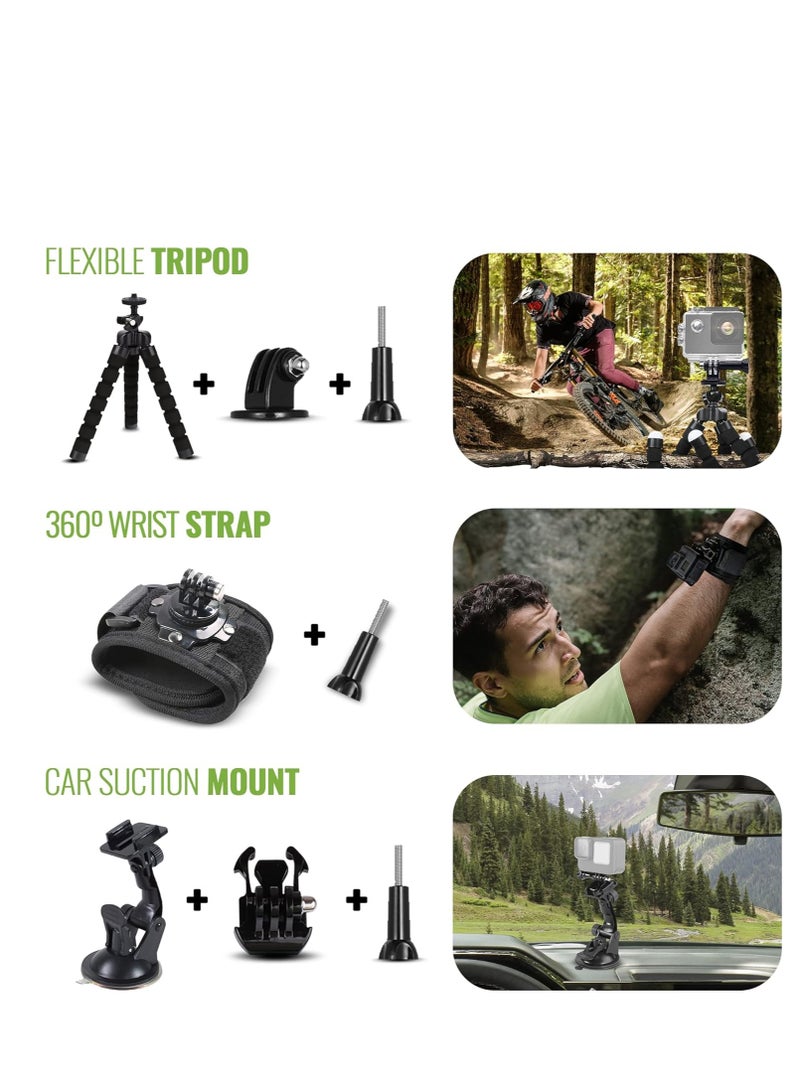 جودوكس مجموعة ملحقات كاميرا الحركة 50 في 1 متوافقة مع GoPro Hero 13/12/11/10/9/8/7، GoPro Max، GoPro Fusion، Insta360، DJI Osmo Action - Image 2