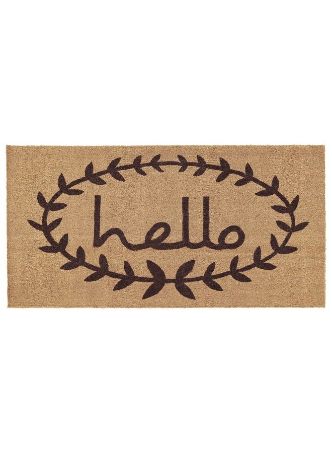 Calloway Mills 121812436 Calico Hello Doormat, 24" x 36", Natural/Black - Image 1