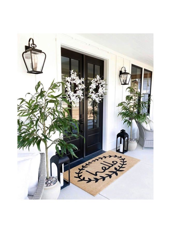 Calloway Mills 121812436 Calico Hello Doormat, 24" x 36", Natural/Black - Image 4