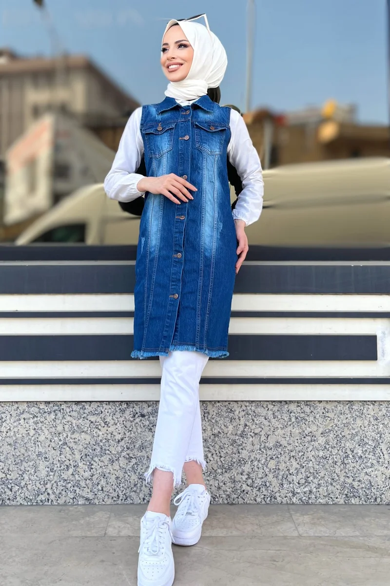 Tofisa 23074-BLUE Denim Vest