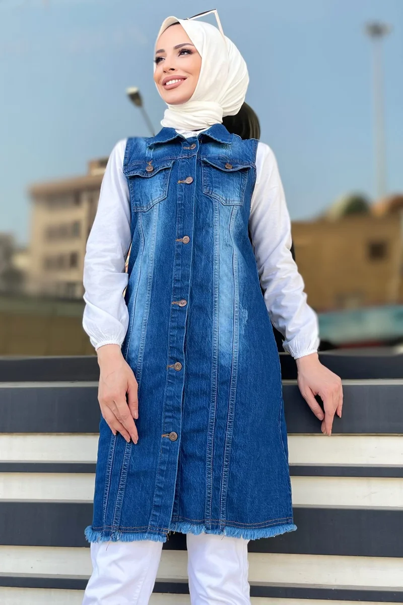 Tofisa 23074-BLUE Denim Vest
