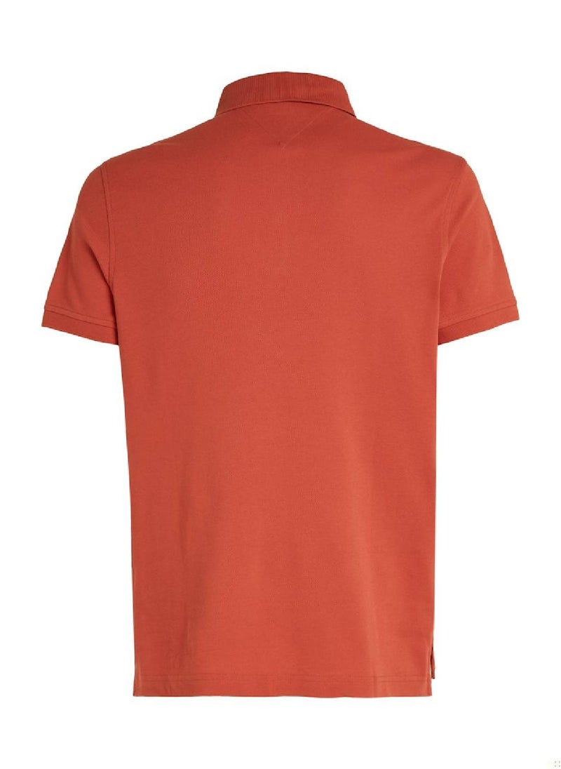 TOMMY HILFIGER Men's 1985 Collection Slim Fit Polo -  Stretch organic cotton pique, Red  - Image 4