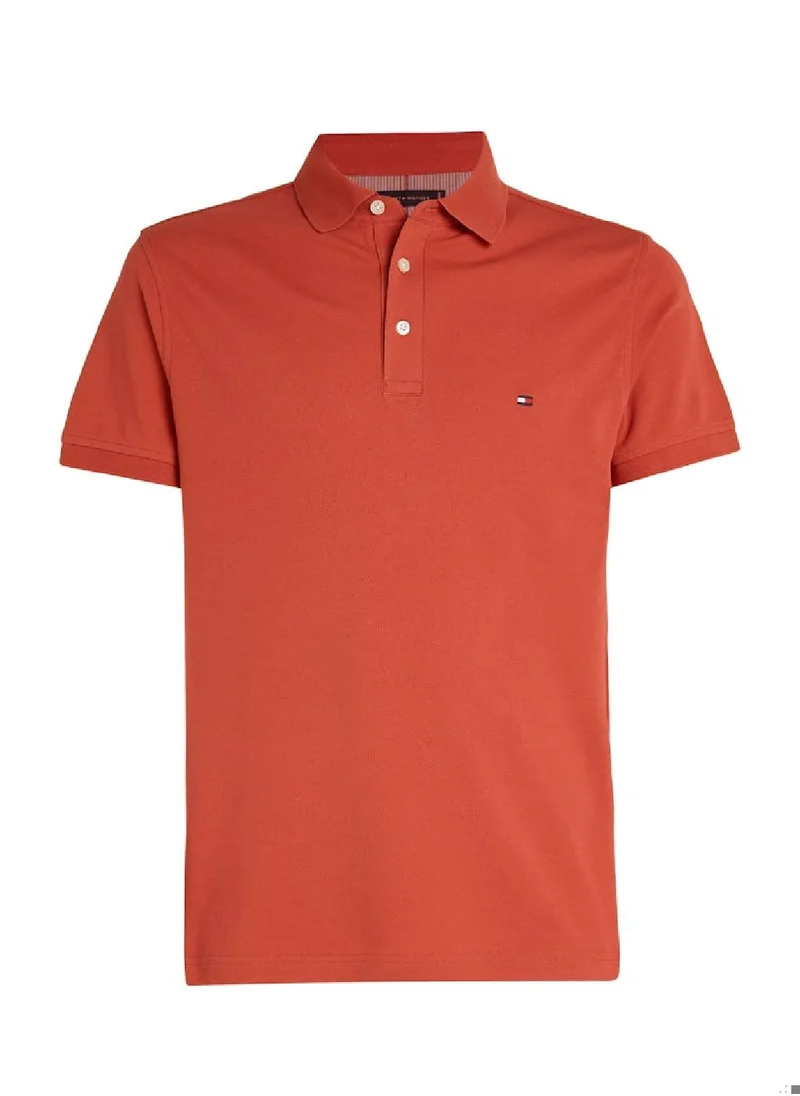 TOMMY HILFIGER Men's 1985 Collection Slim Fit Polo -  Stretch organic cotton pique, Red