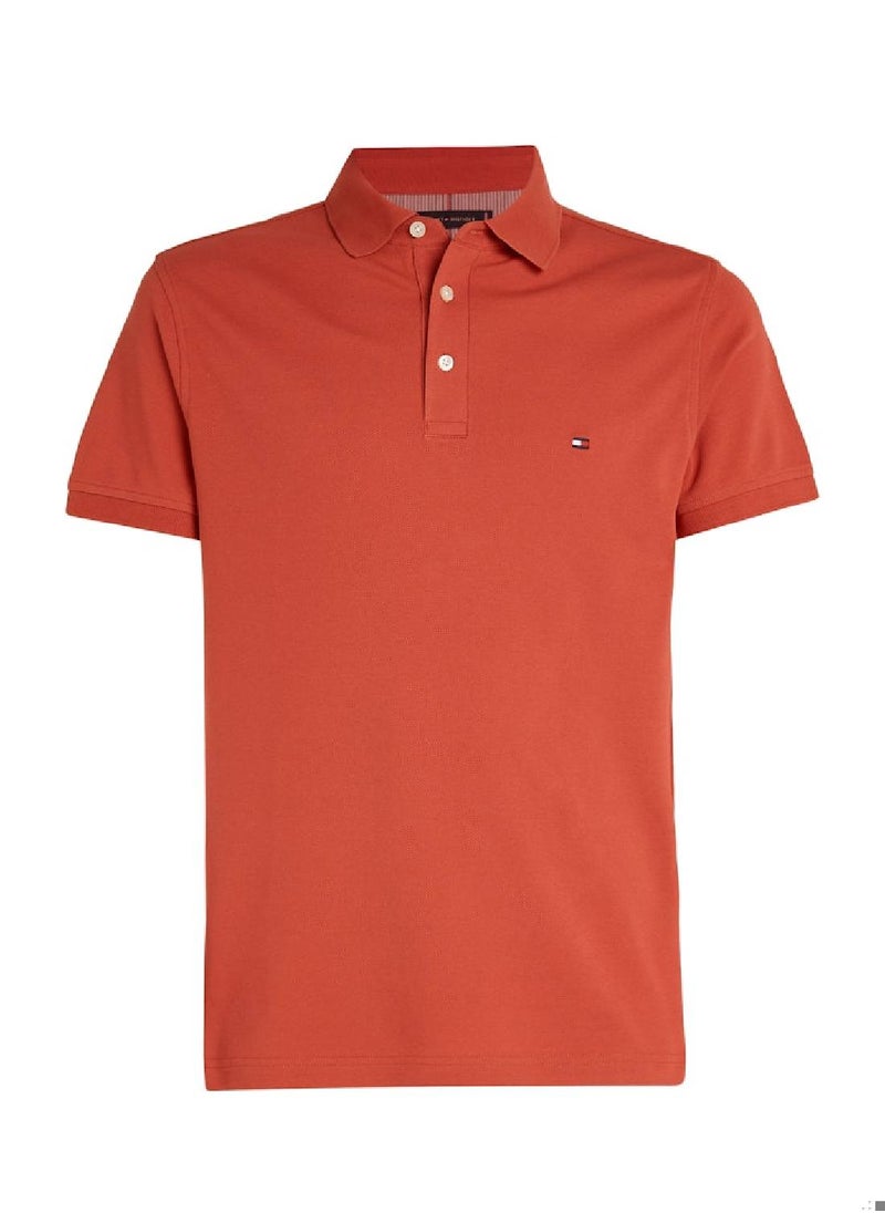 TOMMY HILFIGER Men's 1985 Collection Slim Fit Polo -  Stretch organic cotton pique, Red  - Image 2