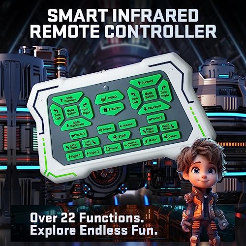 BEZGAR TR300 Robot Toys for Kids Smart Programmable Dancing Remote Control Emo Robot with 22 Actions Supporting 78 Changing Expression for Kids 3 4 5 6 7 8 Year Old Boy Birthday - Image 5
