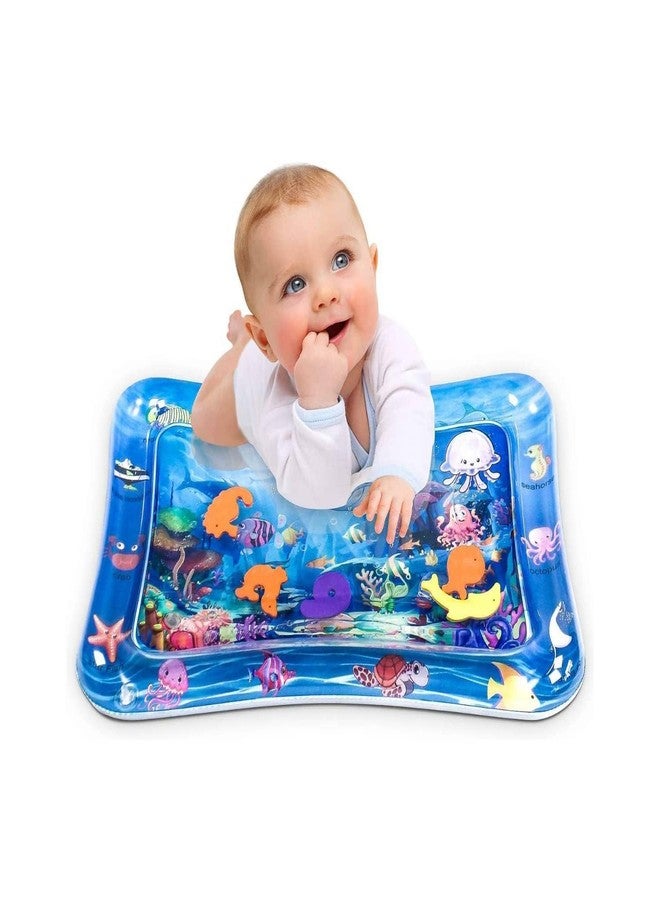 VWretails Baby Slapped Pad Water Play Mat Toys Inflatable Tummy Time Fun and Physical Excercise for Babies Leakproof Fun Activity Play Center Indoor and Outdoor,Multicolor - Image 1