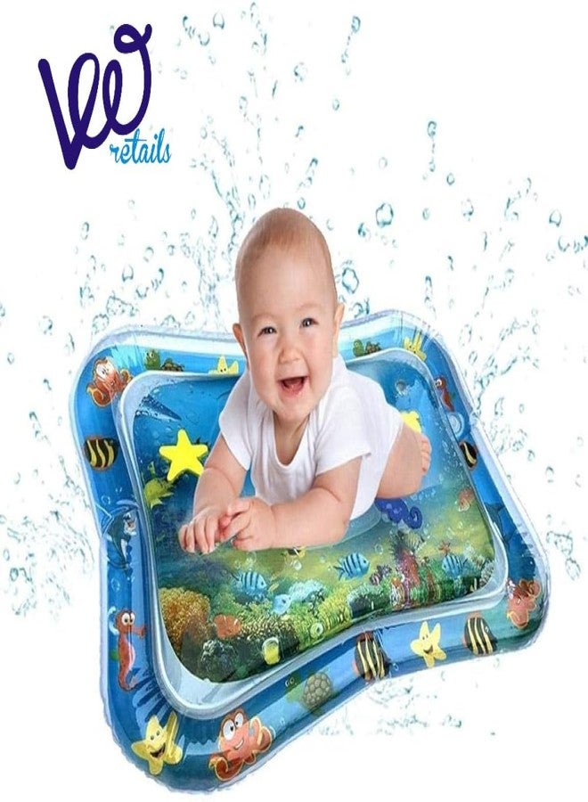 VWretails Baby Slapped Pad Water Play Mat Toys Inflatable Tummy Time Fun and Physical Excercise for Babies Leakproof Fun Activity Play Center Indoor and Outdoor,Multicolor - Image 2