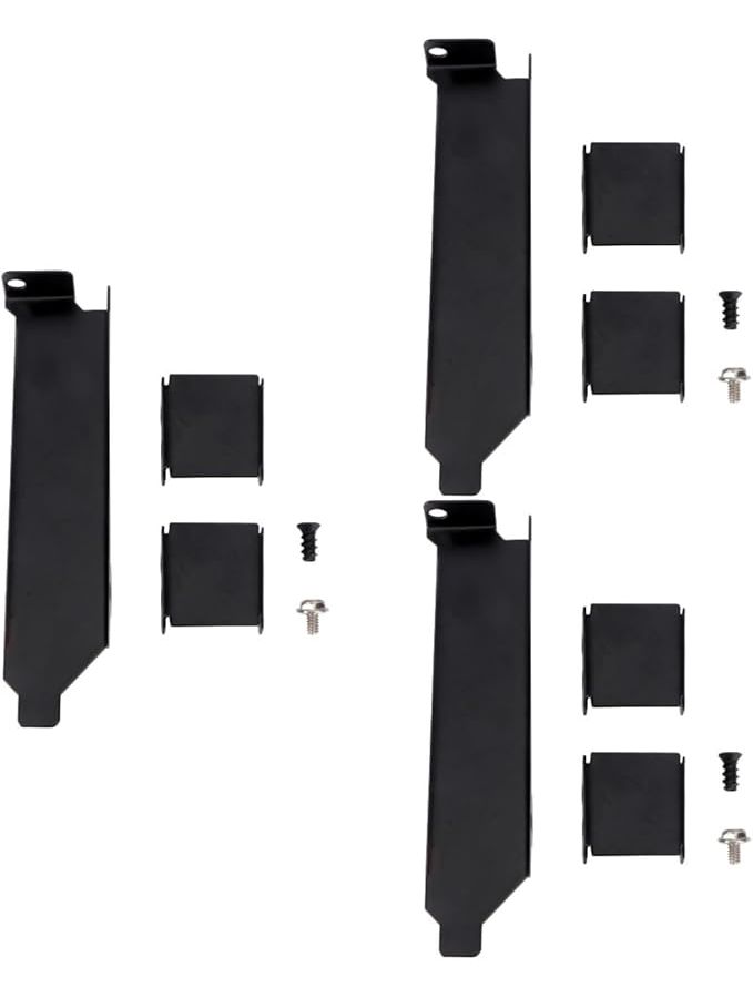 3Pcs Computer Cooling Fan Mounting Kit Bracket Holder For 8 9cm Radiator Black - Image 1