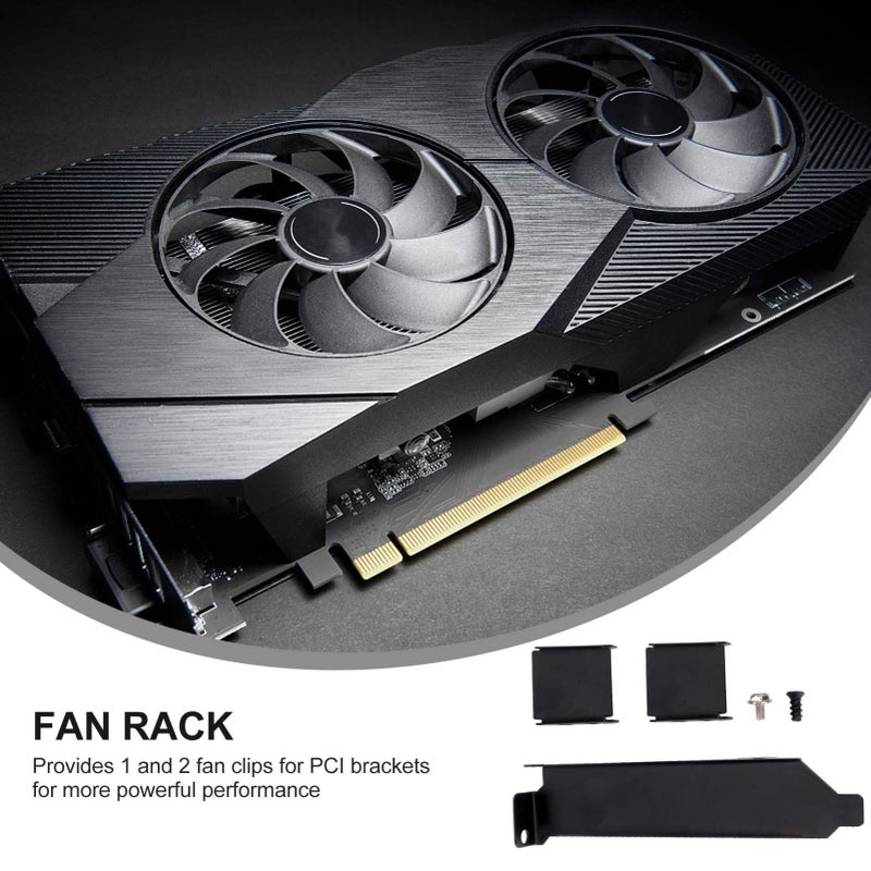 3Pcs Computer Cooling Fan Mounting Kit Bracket Holder For 8 9cm Radiator Black - Image 4