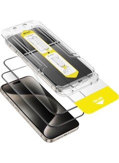 Full Coverage Screen Protector For Iphone 15 Pro Max 6.7 Inch 10 Second Super Easy Installation With One Step Alignment Tray Bubble Free Tempered Glass Film Hd Clear 2 Pack