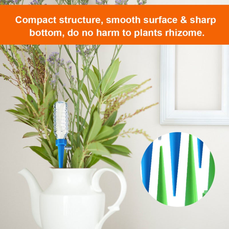 Plant Watering Dropper: Blue 28mm Bottle Adapter, Adjustable Valve Water Saver, Eco-Friendly ABS Drip Irrigation Tool for Indoor Outdoor Plant Care - Image 4