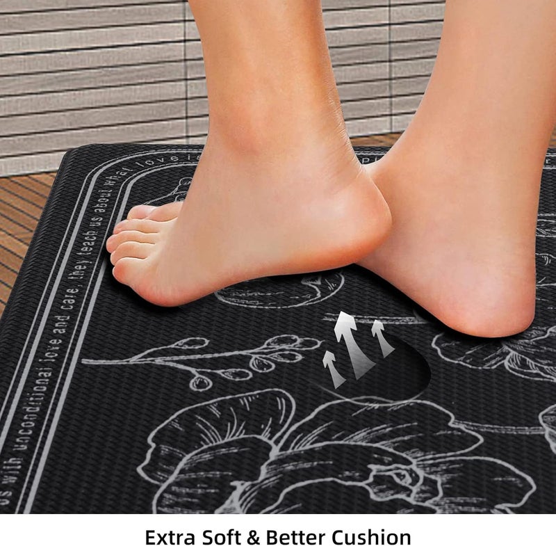 Rottogoon Kitchen Floor Mat Set of 2, Cushioned Anti Fatigue Kitchen Mat 17"x59"+17"x29", Non-Slip Waterproof Kitchen Rug, Premium PVC Comfort Kitchen Mats and Rugs for Kitchen, Office, Home, Laundry - Image 5