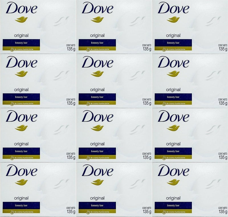Dove White Cream Bar 475 Oz  135 Gr Pack of 12