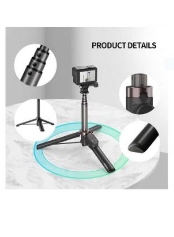 تيليسن ترايبود عصا سيلفي TELESIN بطول 24"/60 سم مع جهاز تحكم عن بعد لكاميرات GoPro Max Mini Hero 12 11 10 9 8 وهواتف iPhone/Android، حامل أحادي من الألمنيوم مع بلوتوث - Image 3