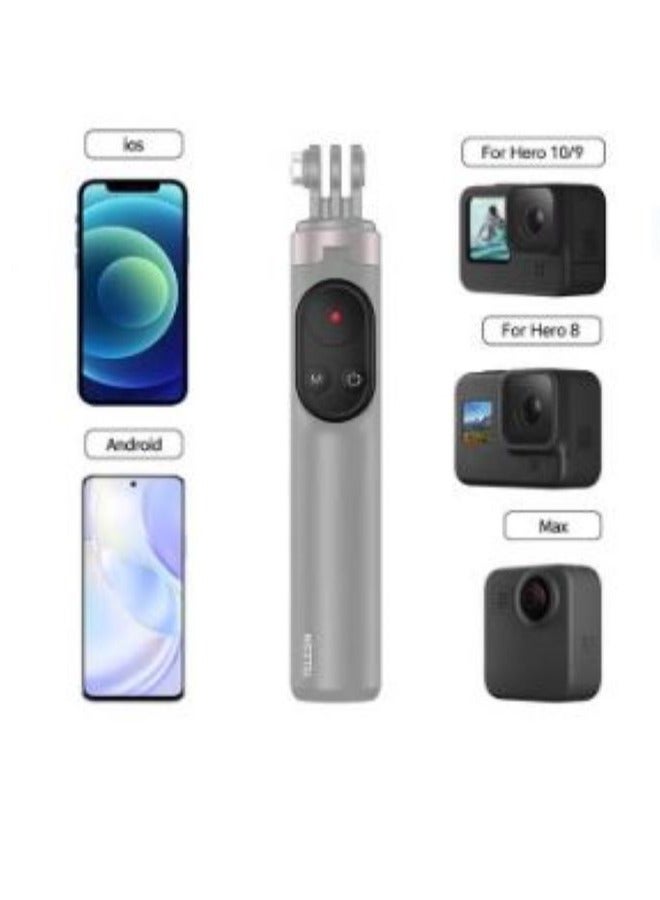 تيليسن ترايبود عصا سيلفي TELESIN بطول 24"/60 سم مع جهاز تحكم عن بعد لكاميرات GoPro Max Mini Hero 12 11 10 9 8 وهواتف iPhone/Android، حامل أحادي من الألمنيوم مع بلوتوث - Image 5