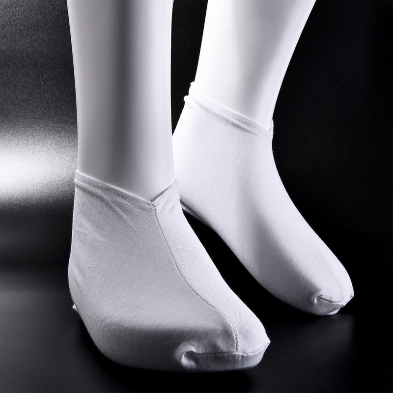 Hotop 3 Pairs Cotton Socks Moisturizing Socks Women Lotion Sock for Dry Feet Overnight Cotton Foot Lotion Hoses Spa Overnight Absorbing Stockings for Dry Cracked Feet White Moisture Enhancing Hoses - Image 3