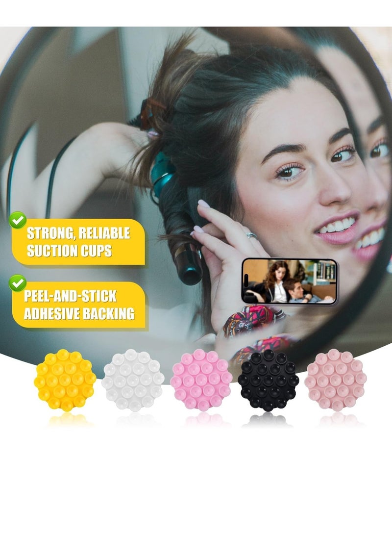 Silicone Suction Cup Phone Case Mount Double Sided, Phone Accessories Hands-Free Strong Grip Holder for Selfies and Videos, Silicon Phone Stand for iPhone and Android (Orange)  - Image 2