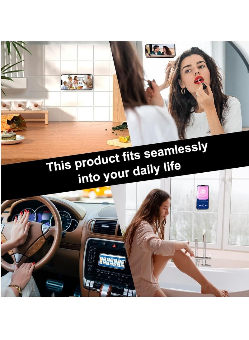 Silicone Suction Cup Phone Case Mount Double Sided, Phone Accessories Hands-Free Strong Grip Holder for Selfies and Videos, Silicon Phone Stand for iPhone and Android (Orange)  - Image 3