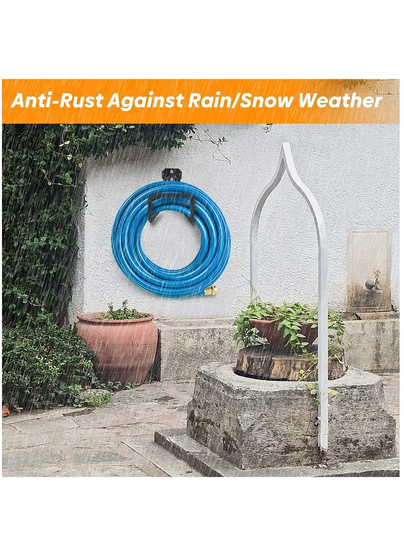 Arabest - Metal Garden Hose Holder, Heavy Duty Hose Hanger Wall Mounted Water Hose Holder for Outside Yard, Durable Hose Hooks Ideal for Water Hose, Extension Cords - Image 1