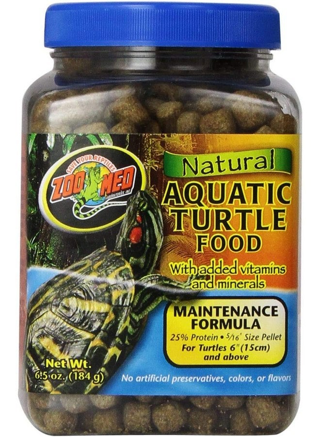 Zoo Med Natural Aquatic Turtle Food - Maintenance Formula (Pellets) 6.5 oz - Pack of 4 - Image 1