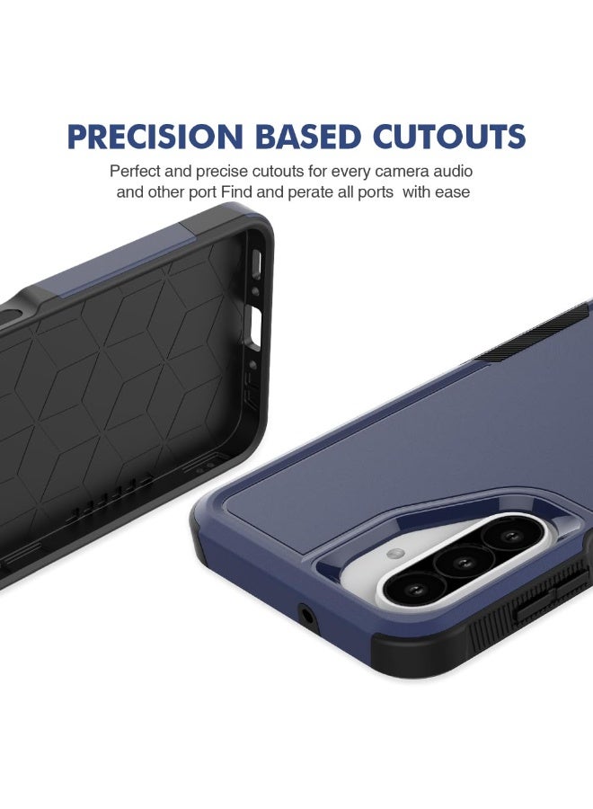 عام غطاء لسامسونج جالاكسي A26 5G، مع حامي شاشة زجاجي مقوى مزدوج، غلاف هاتف واقي ثنائي الطبقات من البلاستيك الصلب + إطار TPU الناعم مضاد للخدوش والصدمات لسامسونج جالاكسي A26. - Image 3