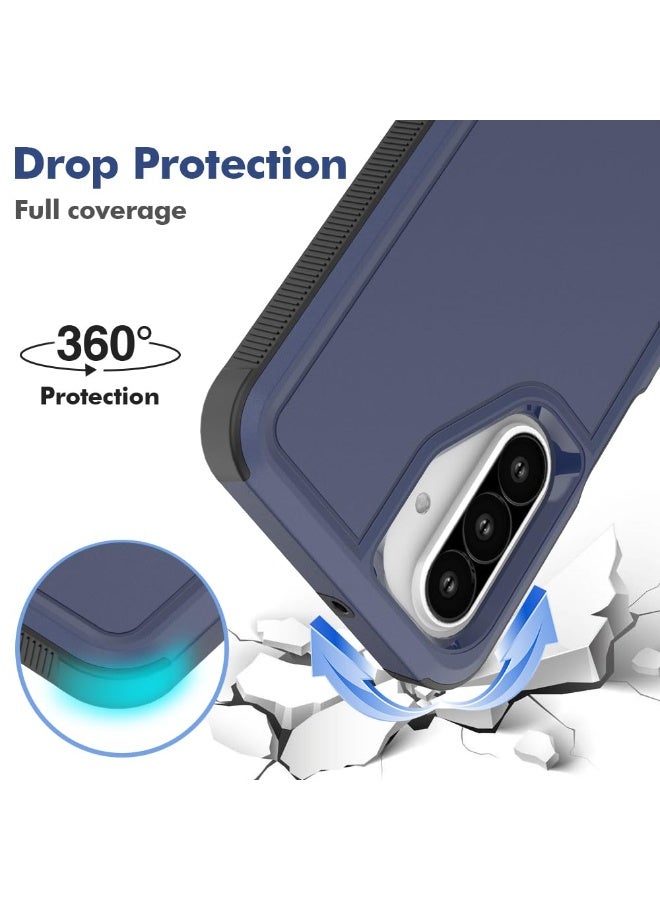 عام غطاء لسامسونج جالاكسي A26 5G، مع حامي شاشة زجاجي مقوى مزدوج، غلاف هاتف واقي ثنائي الطبقات من البلاستيك الصلب + إطار TPU الناعم مضاد للخدوش والصدمات لسامسونج جالاكسي A26. - Image 5