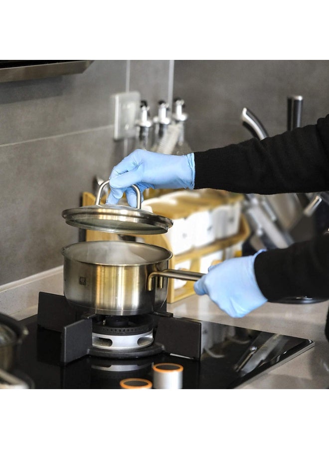 أوبتيتيكت قفازات النتريل خالية من البودرة، حجم كبير، 100 قطعة للاستخدام مرة واحدة - متينة ومريحة وخالية من اللاتكس، عبوة من قطعتين - Image 5