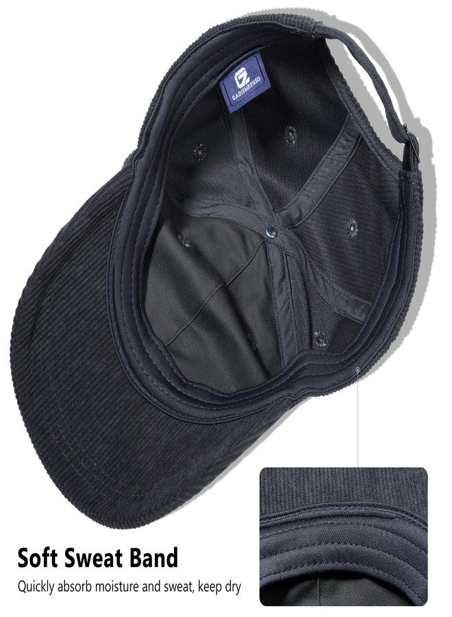 جادمكيندز قبعة GADIEMKENSD الكلاسيكية من المخمل المضلع للرجال والنساء، قبعة بيسبول بأحزمة قابلة للتعديل، قبعة سائق شاحنة عتيقة، قبعة كرة ناعمة غير مهيكلة للجولف والرياضات والجري، لون رمادي داكن - Image 4