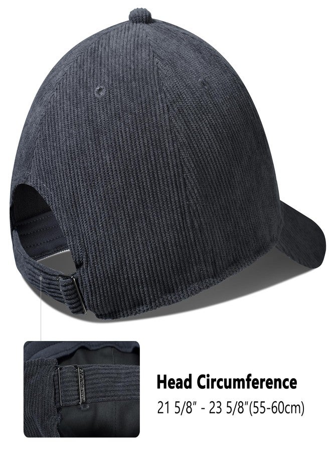 جادمكيندز قبعة GADIEMKENSD الكلاسيكية من المخمل المضلع للرجال والنساء، قبعة بيسبول بأحزمة قابلة للتعديل، قبعة سائق شاحنة عتيقة، قبعة كرة ناعمة غير مهيكلة للجولف والرياضات والجري، لون رمادي داكن - Image 5