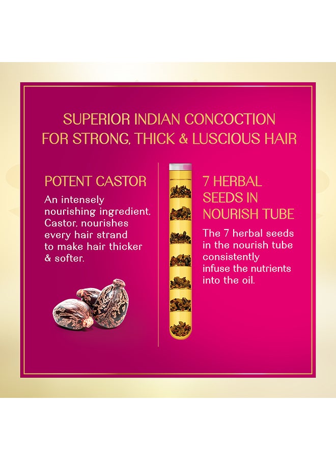 Herbsindia - Castor And 7 Herbal Seeds Hair Oil With Nourish Tube 280ml - Image 1