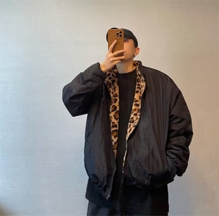 American retro double-sided cotton-padded coat leopard print coat fashion brand European and American street vintage lamb wool cotton-padded coat for men winter Black - pzsku/Z57A16B5A37820316B553Z/45/1746218142/952ac02f-46e4-44b6-a7d4-d0f7552e8240