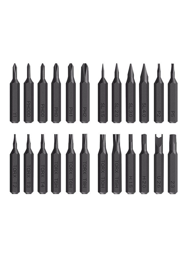 24-Piece Mijia Wiha Magnetic Bits With Screw Driver Kit Black 3.1x7.1x1.2inch  - Image 2