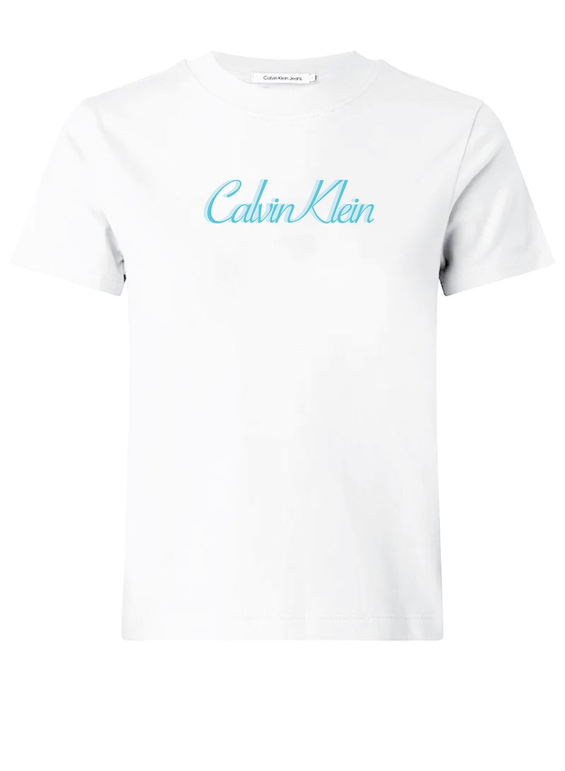 كالفن كلاين جينز تيشيرت برقبة دائرية برسومات