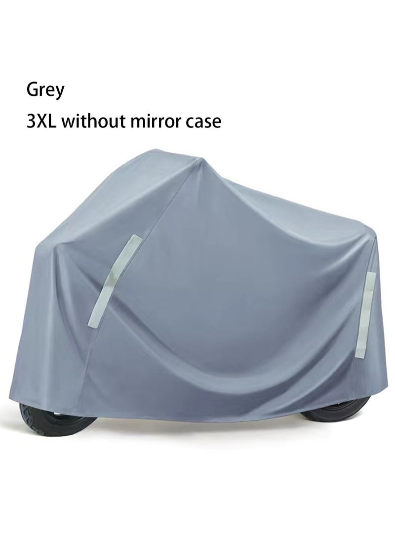 Generic 3xl Grey Bicycle Cover Waterproof Outdoor Bicycle Rain Cover Reflective Strips With Keyhole Storage Pocket  - Image 1