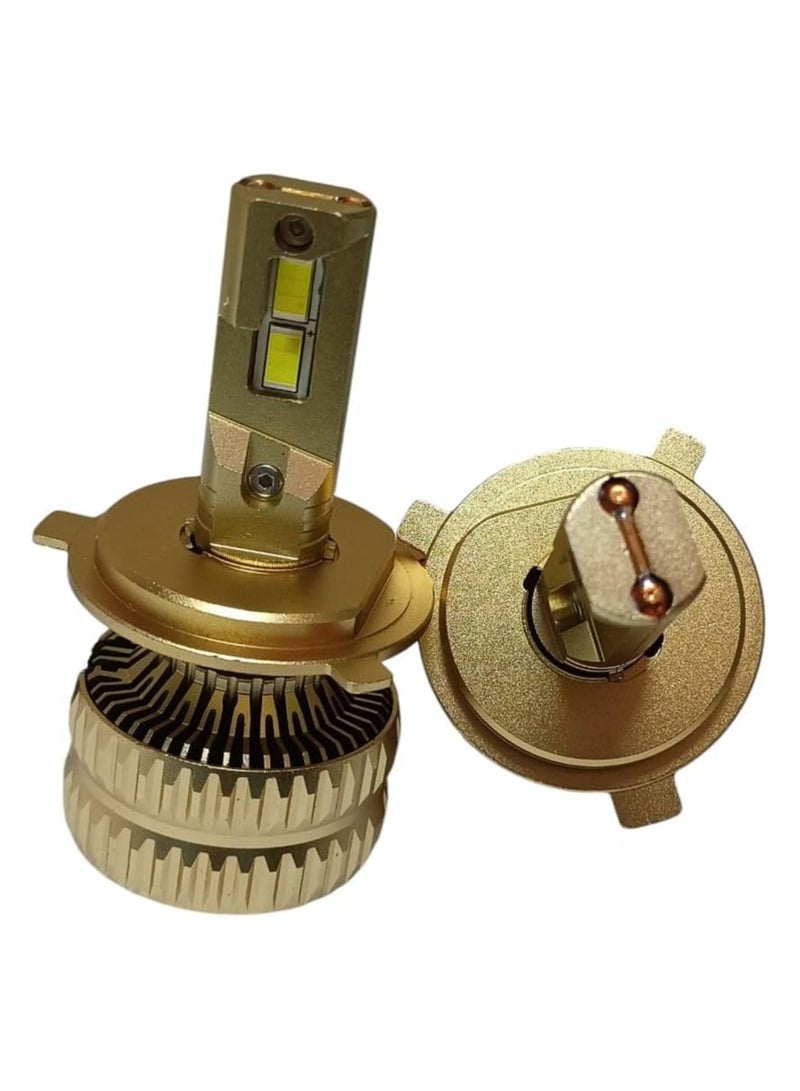 Generic High-Performance LED Car Headlight Bulb, 130W 120000LM, 5200-6000K, Copper Heatsink with Cooling Fan, 12-24V (H4) – Ultra Bright, Energy Efficient, Long Lifespan  - Image 2