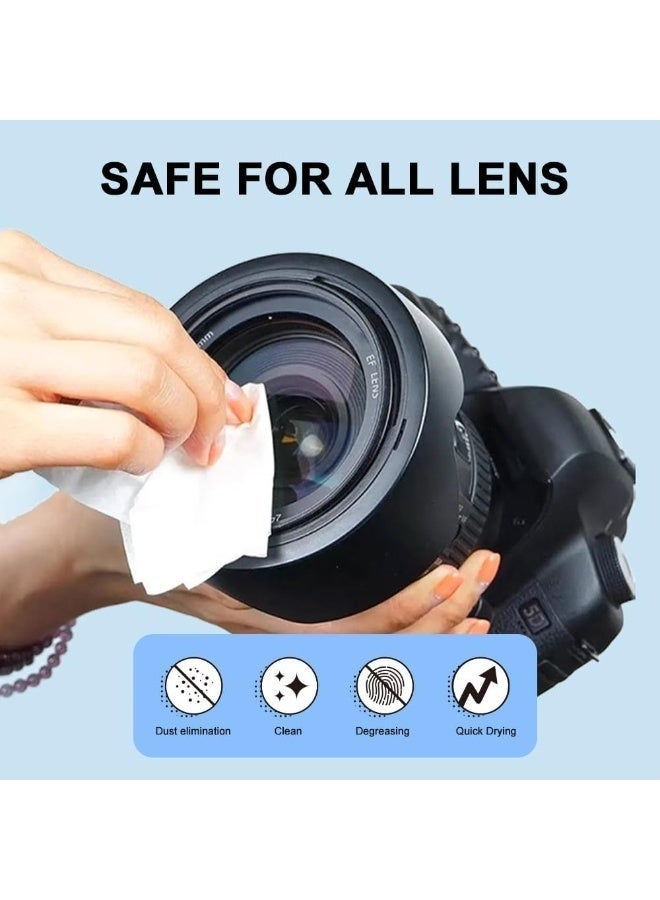 Anti-Fog Lens Wipes Pre-Moistened Anti-Fog Wipes| Glasses Cleaner Safely Cleans Glasses, Sunglasses, Phone Screen, Electronics & Camera Lens (100 Count) - Image 2