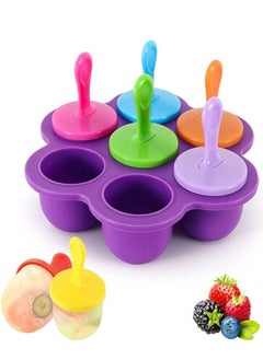 7-Hole Silicone Ice Pop Molds – Easy-Release Ice Cream Maker for Kids and Adults
