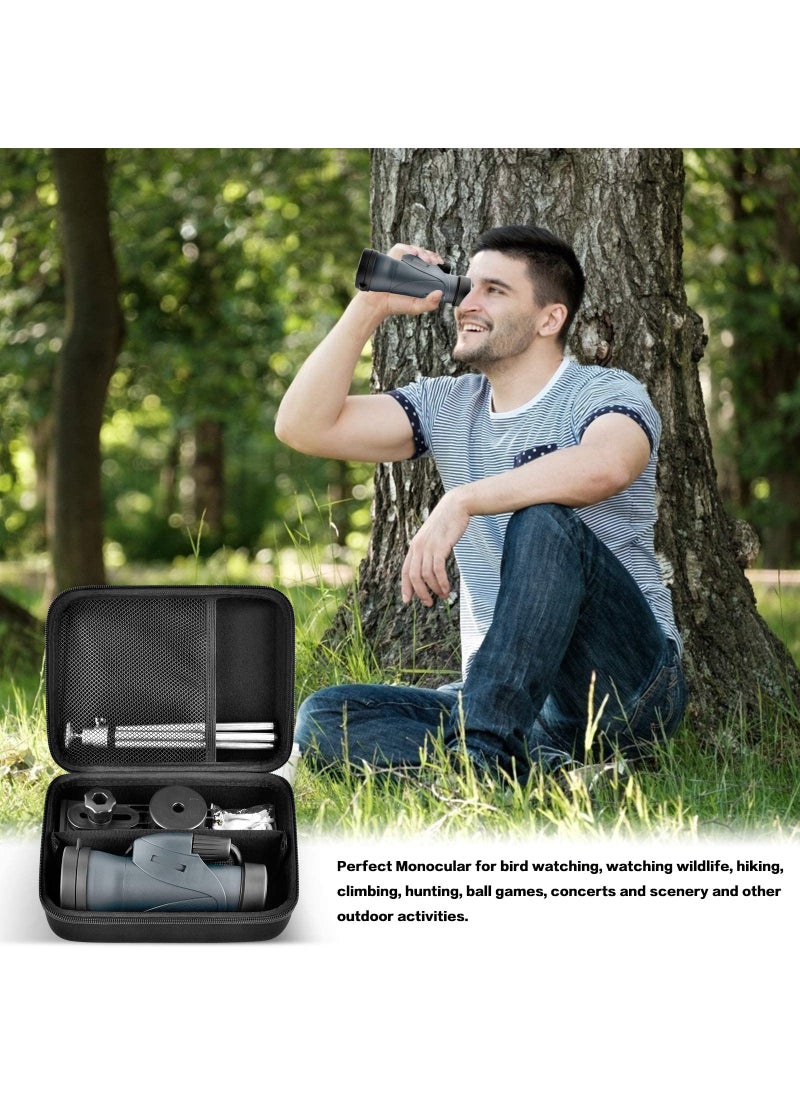 Monocular Telescope Case Compatible with Gosky 12x55/ for Eullsi/for PhysioPhyx 80x100/ for Pankoo 12x50/ for Titan 12x55 High Definition Monocular Telescope and Smartphone Holder & Tripod-Bag Only