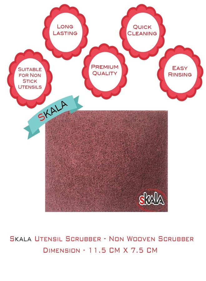 Skala Active Mesh Kitchen Scrubber with Net for All Utensils | Home Kitchen Utensil Scrubber Heavy Duty Nylon Fibre Scrub Pad Set | Cleaning Solution | Utensil Cleaning Scrub (Pack of 2) - Image 3