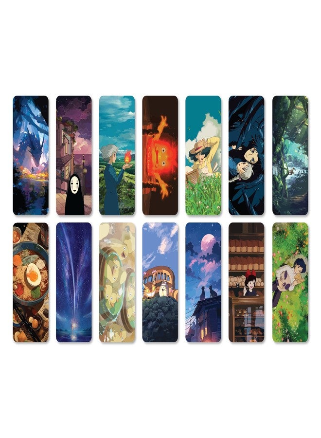 OneOclock Whimsical Studio Ghibli Inspired Anime Bookmarks Set of 14 | Unique Collection for Book Lovers (Design 1) - Image 3