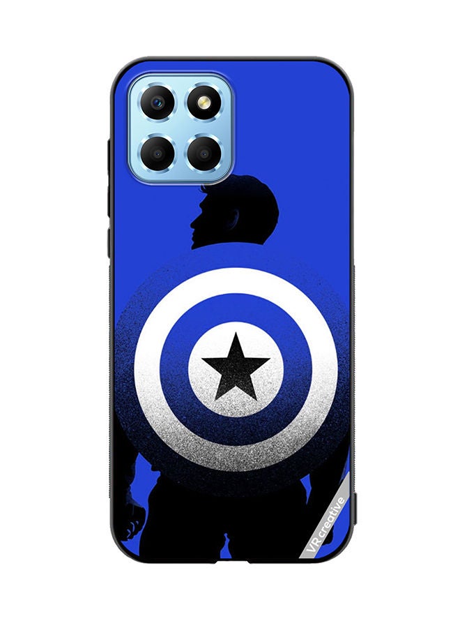 VR CREATIVE Protective Case Cover For Honor X8 5G Captain America Blue Design Multicolour - Image 1