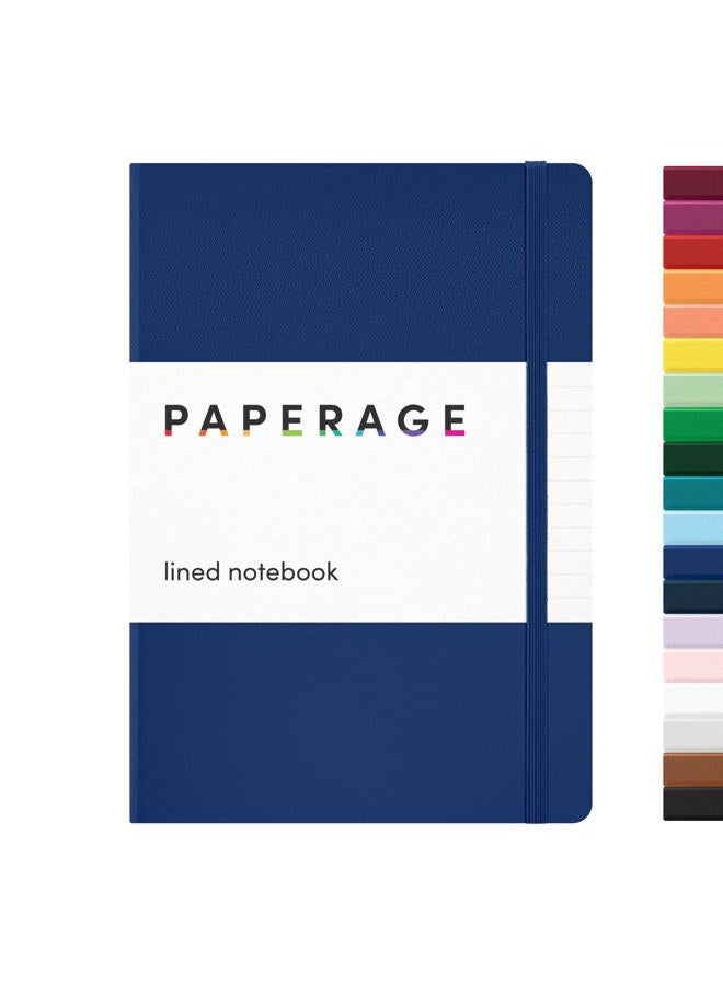 PAPERAGE Lined Journal Notebook, (Royal Blue), 160 Pages, Medium 5.7 inches x 8 inches - 100 GSM Thick Paper, Hardcover - Image 1