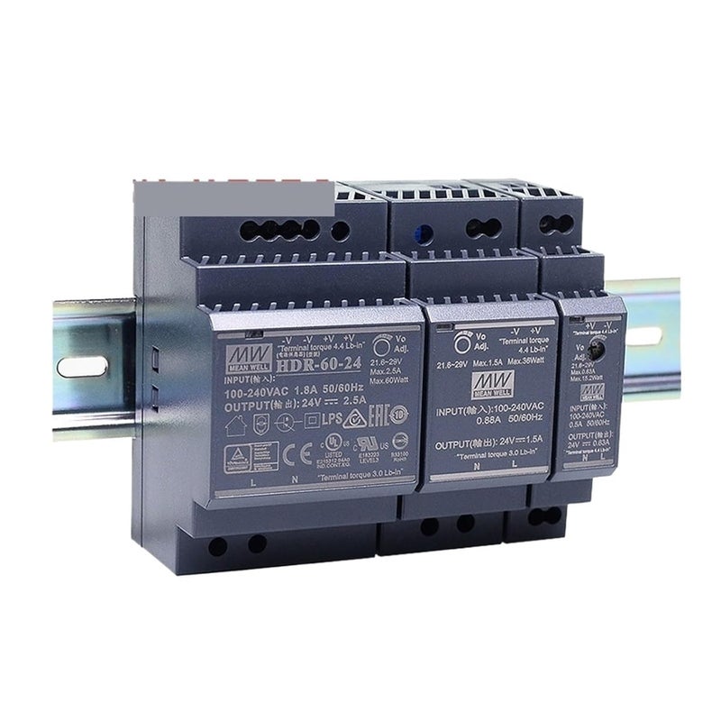 HDR-15 30 60 100 150 Series DC 5V 12V 15V 24V 48V Ultra Slim Step Shape DIN Rail Power Supply for DIY(12V,HDR-150) - Image 1