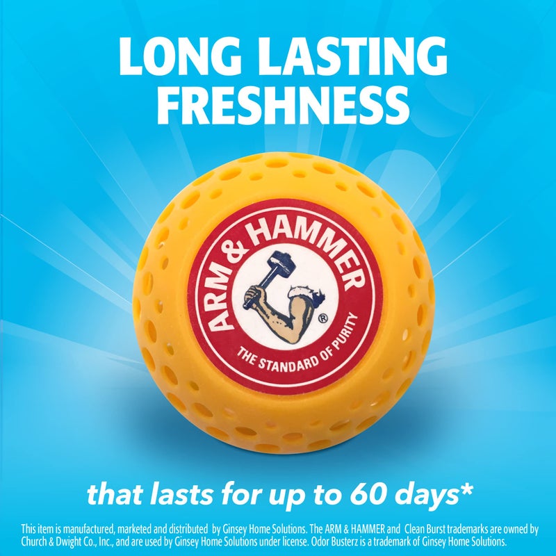 Arm & Hammer Odor Busterz Balls for Long Lasting Freshness - Deodorizer  Carpet Fresh  Odor Remover  Pet Fresh - 6 Count (Pack of 1)  Orange - Image 4