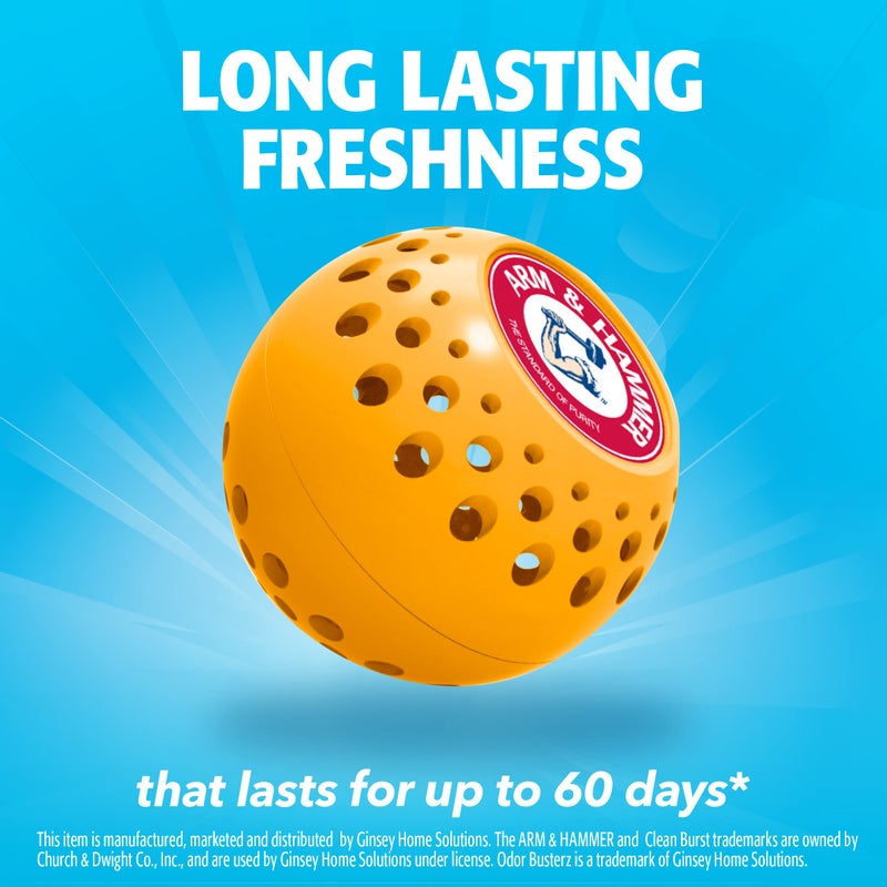Arm & Hammer Odor Busterz Balls for Long Lasting Freshness - Deodorizer  Carpet Fresh  Odor Remover  Pet Fresh - 6 Count (Pack of 1)  Orange - Image 5