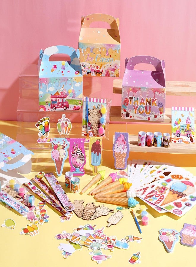 Vanblue 122 Pcs Ice Cream Party Favors Gift Two Sweet Birthday Decorations Candyland Favors Donut for Kids, Notebook Pen Goodie Bag Stuffers, Classroom Rewards Gifts Prizes,Pinata Stuffers - Image 2