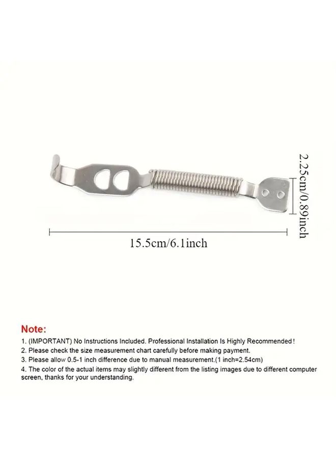 Silvery Stainless Steel Sport Hood Boot Panel Spring Pin Kit for Competition Race Rally Pair - Image 2