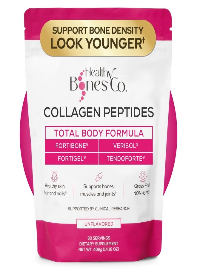 Healthy Bones Co. FORTIBONE® Premium Bone Health Collagen Peptides w/FORTIGEL®, VERISOL®, TENDOFORTE® | Clinically-Supported for Bones Joints Skin Hair Nails | Hydrolyzed Collagen Anti-Aging Formula | 30 Servings - Image 1